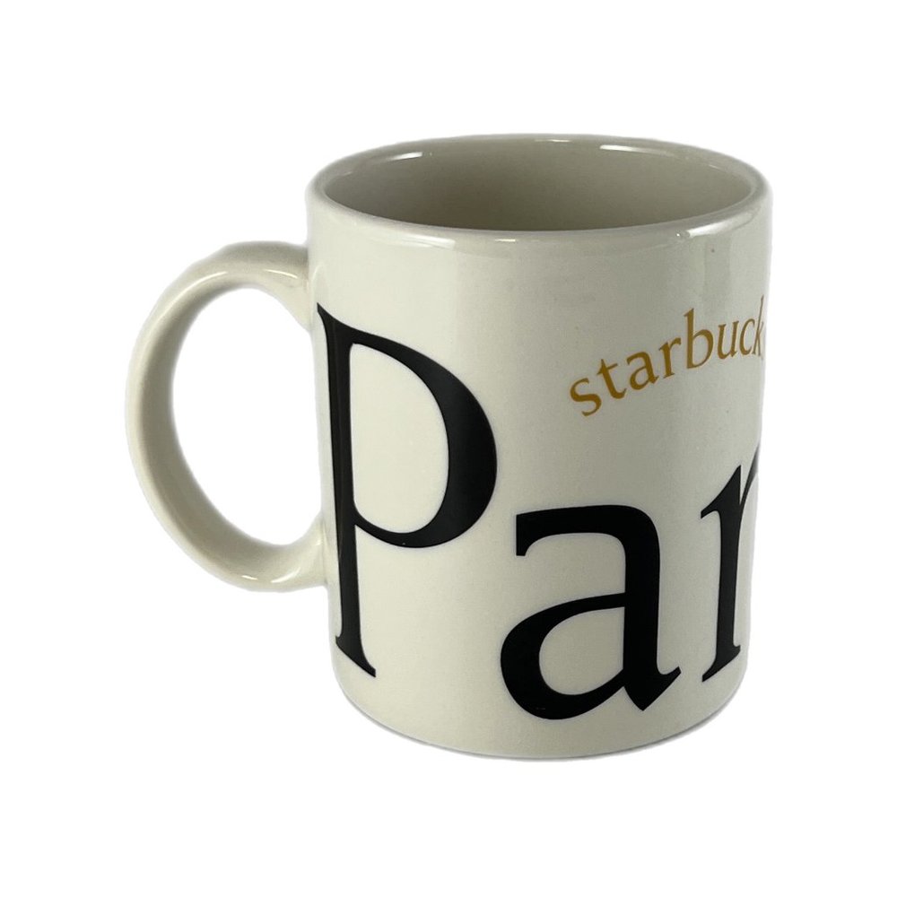 Vintage 2002 Starbucks Paris City Mug 16 Ounce Collectible Made In England EUC